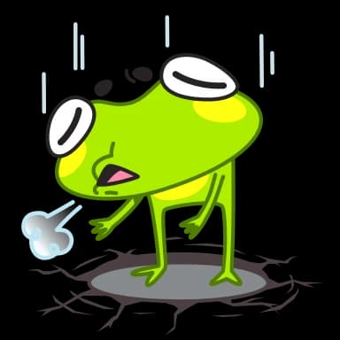 Стикер из набора Fromg для Телеграм: Анимированные 😮‍💨