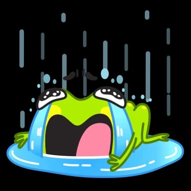 Стикер из набора Fromg для Телеграм: Анимированные 😭