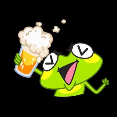 Стикер из набора Fromg для Телеграм: Анимированные 🍺