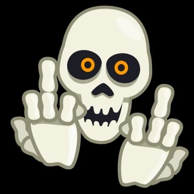 Стикер из набора Skull для Телеграм: Анимированные 🖕