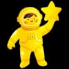 Эмодзи из набора Warm @katenergy_8 для Телеграм: Статические 🧑🚀