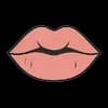 Эмодзи из набора Whispering Sakura @InkByBelariana для Телеграм: Статические 👄