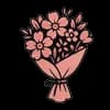 Эмодзи из набора Whispering Sakura @InkByBelariana для Телеграм: Статические 💐
