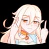 Эмодзи из набора айрис @vanishcoca для Телеграм: Статические 🖕