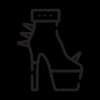 Эмодзи из набора adaptive gothic @cute_enot_art для Телеграм: Статические 👠