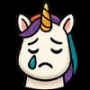 Эмодзи из набора @TPEmoji Единорожка для Телеграм: Статические 😓