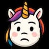 Эмодзи из набора @TPEmoji Единорожка для Телеграм: Статические 😳