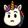Эмодзи из набора @TPEmoji Единорожка для Телеграм: Статические 🤨