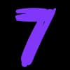 Эмодзи из набора Фиолетовый алфавит от @delaimem для Телеграм: Статические 7️⃣