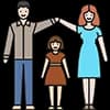 Эмодзи из набора @vokod34 для Телеграм: Статические 👨👩👧