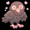 Эмодзи из набора жду лето @cute_enot_art для Телеграм: Статические 🐦⬛️