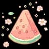 Эмодзи из набора жду лето @cute_enot_art для Телеграм: Статические 🍉