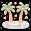Эмодзи из набора жду лето @cute_enot_art для Телеграм: Статические 🌴