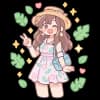 Эмодзи из набора жду лето @cute_enot_art для Телеграм: Статические ✌️