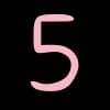 Эмодзи из набора @wanovaaa раскрой свою женскую природу для Телеграм: Статические 5⃣