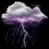 Эмодзи из набора ☁ Weather: @Faittereya ☁ для Телеграм: Статические ⛈️