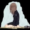 Эмодзи из набора Драма-тян @Nyasticks для Телеграм: Статические 😪