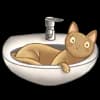 Эмодзи из набора AbyCats @MasterLamaArt для Телеграм: Статические 🛁