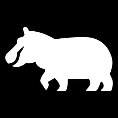 Эмодзи из набора Animals Adaptive (@NDFoundry's import) для Телеграм: Анимированные 🦛