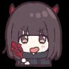 Эмодзи из набора Menhera-chan. Emoji :: @line_stickers для Телеграм: Статические 😈