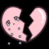 Эмодзи из набора Menhera-chan. Emoji :: @line_stickers для Телеграм: Статические 💔