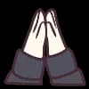 Эмодзи из набора Menhera-chan. Emoji :: @line_stickers для Телеграм: Статические 🙏