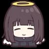 Эмодзи из набора Menhera-chan. Emoji :: @line_stickers для Телеграм: Статические 😇