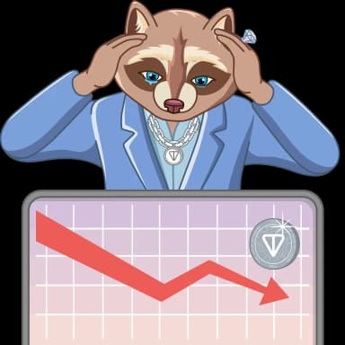 Стикер из набора Я люблю TON | @ilovetoncoin для Телеграм: Анимированные 📉
