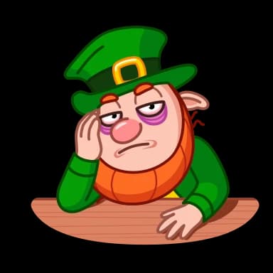 Стикер из набора Leprechaun для Телеграм: Анимированные ☹️