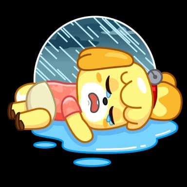 Стикер из набора Isabelle для Телеграм: Анимированные 😢