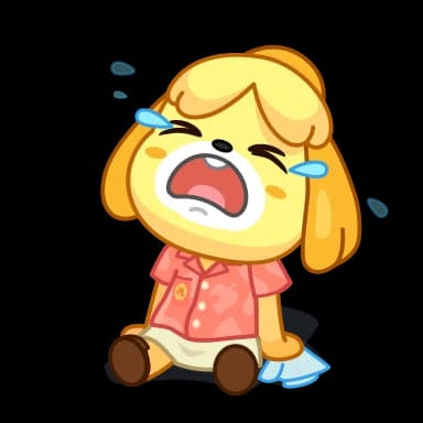 Стикер из набора Isabelle для Телеграм: Анимированные 😭