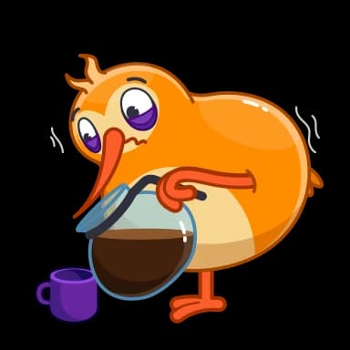 Стикер из набора QIWI для Телеграм: Анимированные 😴