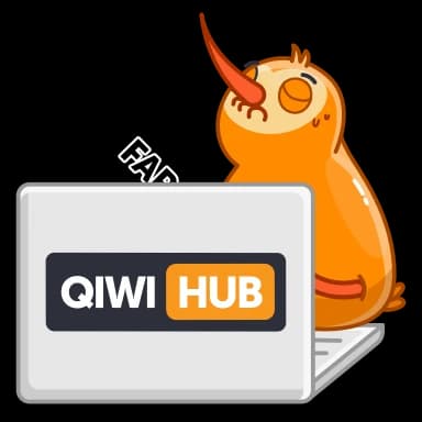 Стикер из набора QIWI для Телеграм: Анимированные 💦