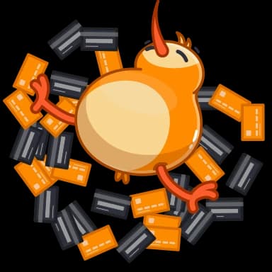 Стикер из набора QIWI для Телеграм: Анимированные 🧡