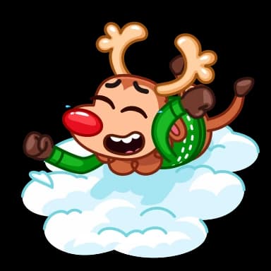 Стикерпак Rudy the Deer для Телеграм: Анимированные