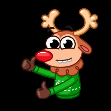 Стикер из набора Rudy the Deer для Телеграм: Анимированные 👍