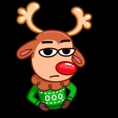 Стикер из набора Rudy the Deer для Телеграм: Анимированные 🤷♂️