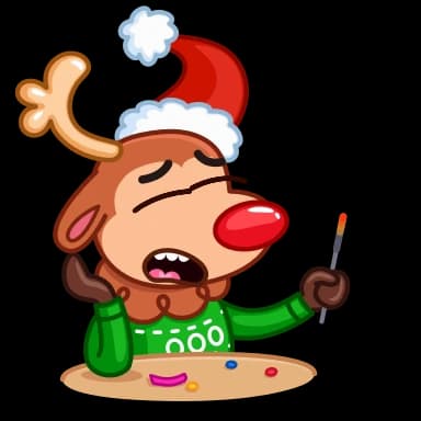 Стикер из набора Rudy the Deer для Телеграм: Анимированные 😞