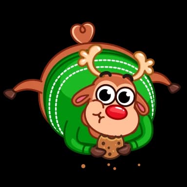 Стикер из набора Rudy the Deer для Телеграм: Анимированные 😋