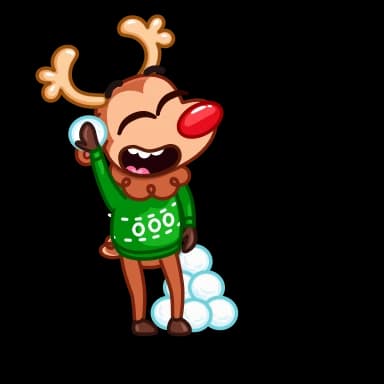 Стикер из набора Rudy the Deer для Телеграм: Анимированные ❤️