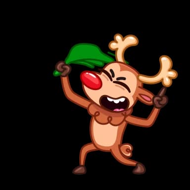 Стикер из набора Rudy the Deer для Телеграм: Анимированные 🕺