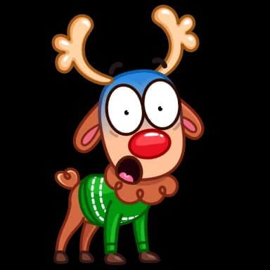 Стикер из набора Rudy the Deer для Телеграм: Анимированные 😨
