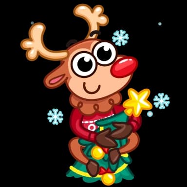Стикер из набора Rudy the Deer для Телеграм: Анимированные 🎄