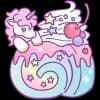 Эмодзи из набора Единорожек @Nyasticks для Телеграм: Статические 🍮