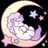 Эмодзи из набора Единорожек @Nyasticks для Телеграм: Статические 😴
