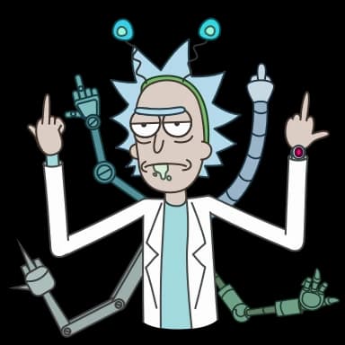 Стикер из набора Rick and Morty by @TheYehudi для Телеграм: Анимированные, Статические 🖕
