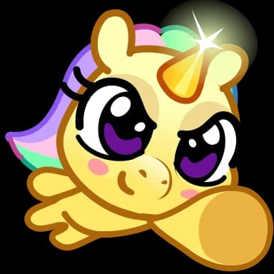 Эмодзи из набора Unicorn Emoji для Телеграм: Анимированные 🦸♀️