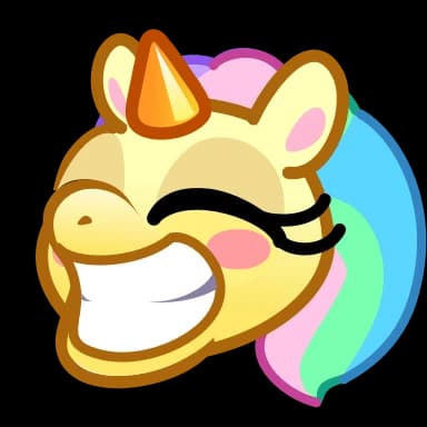 Эмодзи из набора Unicorn Emoji для Телеграм: Анимированные 😁
