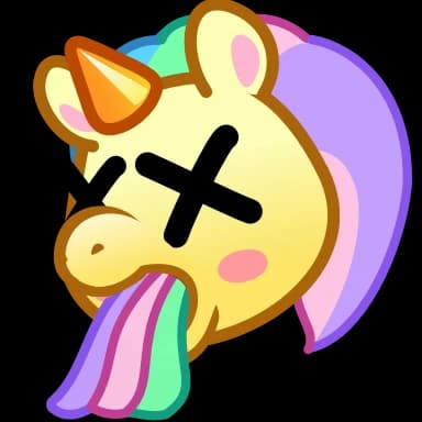 Стикер из набора Unicorn Emoji - @TgSticker для Телеграм: Анимированные 🤮