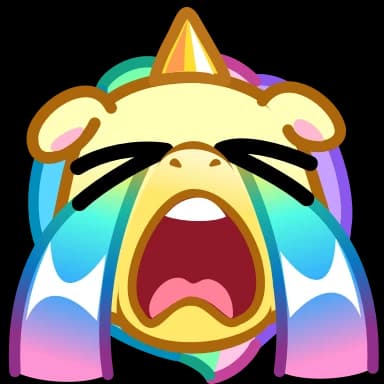 Стикер из набора Unicorn Emoji - @TgSticker для Телеграм: Анимированные 😭